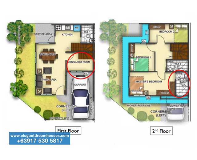 lancaster-new-city-alyssa-with-fence-and-gate-affordable-housing-in-cavite-philippines-floorplan